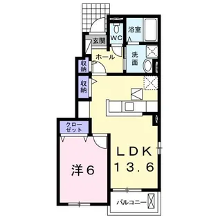 グリーングラス【1階】の間取り