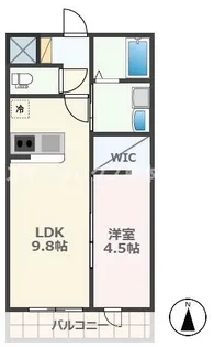 熊本県熊本市南区出仲間8【アパート】の間取り
