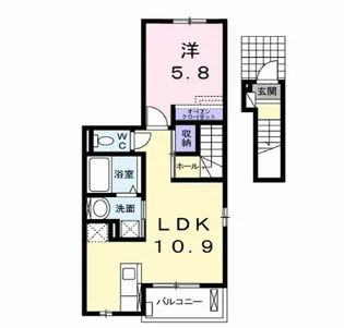 福島県郡山市富久山町福原字猪田【アパート】の間取り