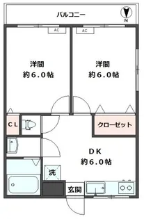 東京都足立区鹿浜3【アパート】の間取り
