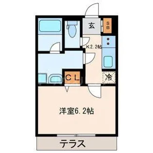 メゾンパルム【2階】の間取り