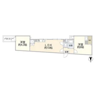 ニュー祐天寺マンション【5階】の間取り