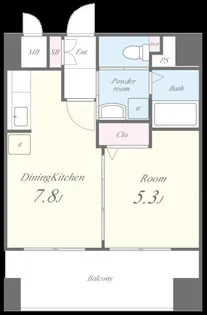プロニティ天神通【2階】の間取り