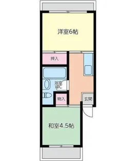 第2?坂グリーンコーポ【1階】の間取り