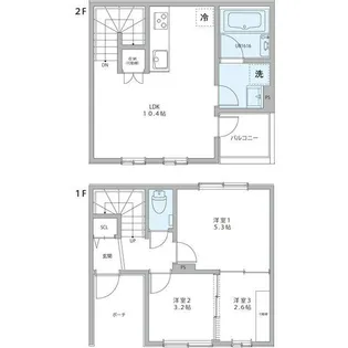 東京都調布市下石原1【一戸建】の間取り