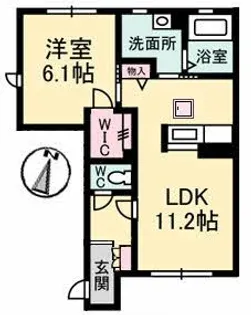 ジャンティーユ【1階】の間取り