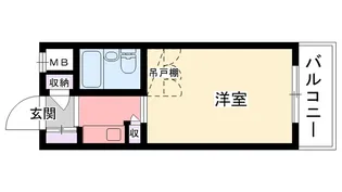 サンロイヤル鳴尾【1階】の間取り