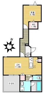 NOBEL中落合【1階】の間取り