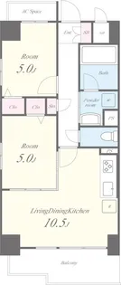 ウェルデンス八王子【4階】の間取り