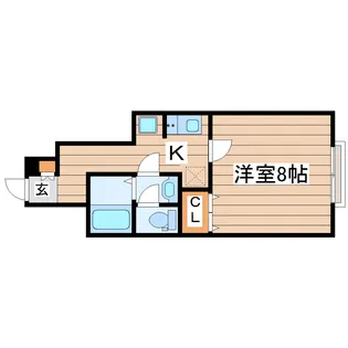 クレアフォーチュン長町【1階】の間取り