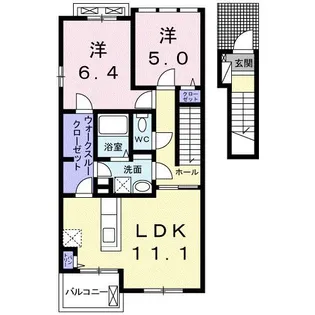 シーサイドビレッジC【2階】の間取り