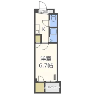 ベルフレージュ北堀江【9階】の間取り