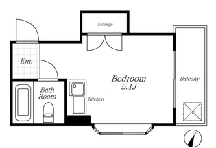 フォレストハウス初台A棟【2階】の間取り
