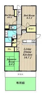 パークヴェール橋本【1階】の間取り