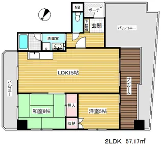 プリオーレ神戸【14階】の間取り