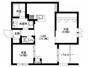 ウインドバリー【2階】の間取り
