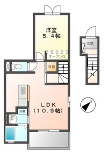 グロウグレイス【2階】の間取り