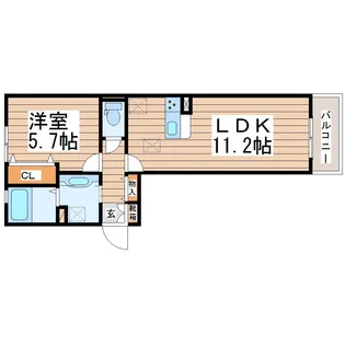 オリエント荒井西【1階】の間取り