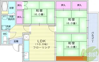 ケヤキハイツ1【2階】の間取り