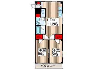 グリーンヒルズ根岸【1階】の間取り