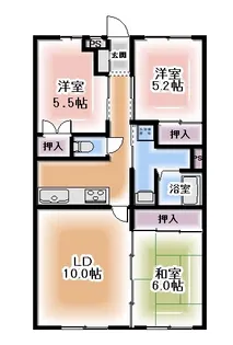 バルモアール【1階】の間取り