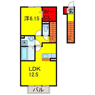 エイトフレア稲荷台【2階】の間取り