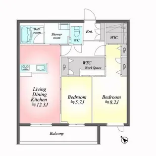 シャーメゾンステージ富田 B【3階】の間取り