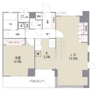 カーサ・スパジオ【3階】の間取り