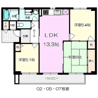 デジャビュ東園田【1階】の間取り