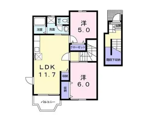 スウィ-トホ-ム【2階】の間取り