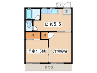 中川アパ-ト【1階】の間取り