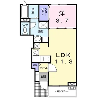サジテリアス山中【1階】の間取り
