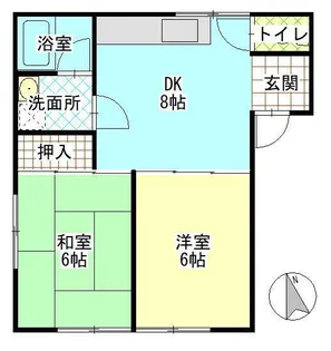 コーポ鳥海【1階】の間取り