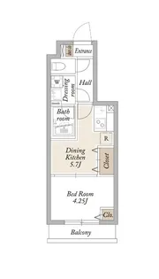 KDXレジデンス池袋要町【3階】の間取り