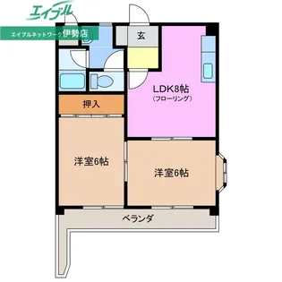 ハウスクローネ【4階】の間取り