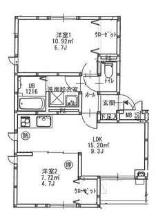 ジュネス【3階】の間取り