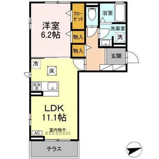 D-avance六名【1階】の間取り