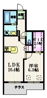 ヴァンヴェール西館【1階】の間取り