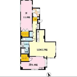 サザナ フラッツ【1階】の間取り