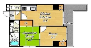 アーバンエクセルイチヨシ【8階】の間取り