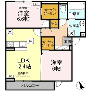 CREST高松【1階】の間取り