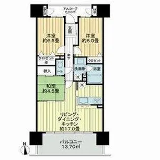 サーパス駅東公園【2階】の間取り
