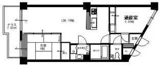 ラルゴ住吉203【2階】の間取り