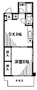 芦花ハイツ【1階】の間取り