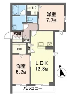 オークステイ清瀬元町ヴィラ【2階】の間取り