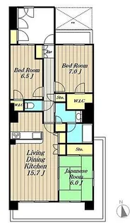 オラリオンサイト4番舘【20階】の間取り