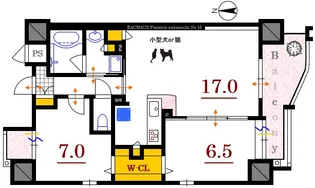 BAUHAUS舟入中町 No.16【3階】の間取り