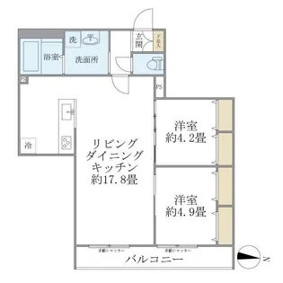 ヒル・シャンス大倉山【1階】の間取り
