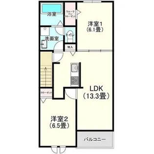 エヌワン【2階】の間取り