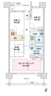 パークタワー勾当台公園【6階】の間取り